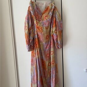 Vibrant Patchwork Midi Dress by Sundress